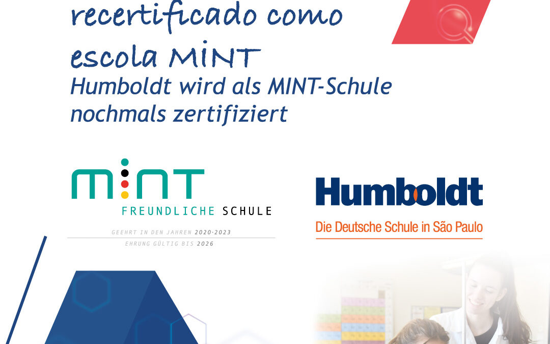 O Colégio Humboldt foi oficialmente recertificado como escola MINT